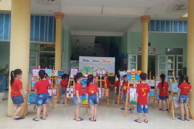 Trường Mầm non Liêm Chính tổ chức 'Triển lãm tranh' của trẻ Mẫu giáo