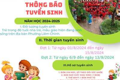 Thông báo tuyển sinh năm học 2024-2025