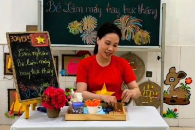 Hoạt động trải nghiệm: Làm máy bay trực thăng của các con lớp B4